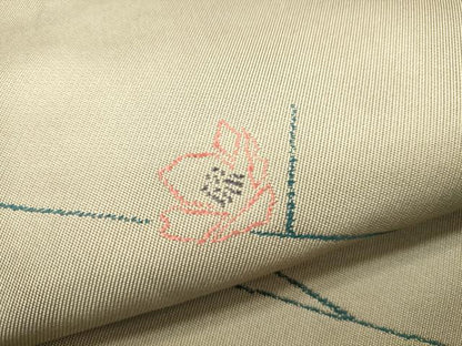 平和屋着物●六通柄 本袋帯 草木染 舞花文 正絹 逸品 CAAJ0858eg