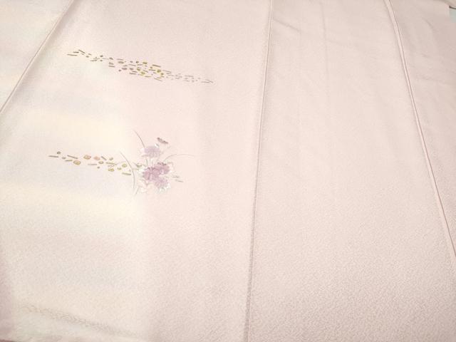 平和屋着物●訪問着 総刺繍 鏡裏草花文 暈し染め 金銀彩 正絹 逸品 CAAJ2313hy