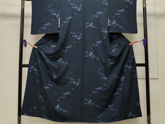 平和屋着物■上質な小紋　流水風景文　逸品　CAAJ3252ch