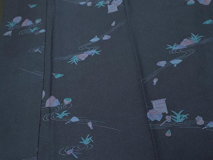 平和屋着物■上質な小紋　流水風景文　逸品　CAAJ3252ch