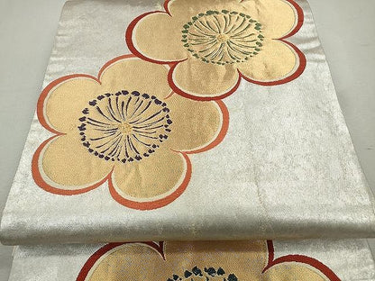 平和屋着物◎六通柄袋帯 唐織 舞花文 金銀糸 正絹 逸品 CAAJ4883yk