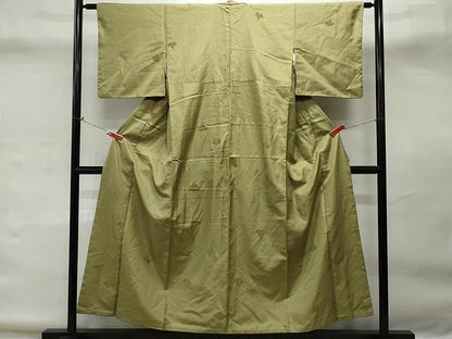 平和屋着物■上質なお召　舞葉文　正絹　逸品　CAAJ5126yk