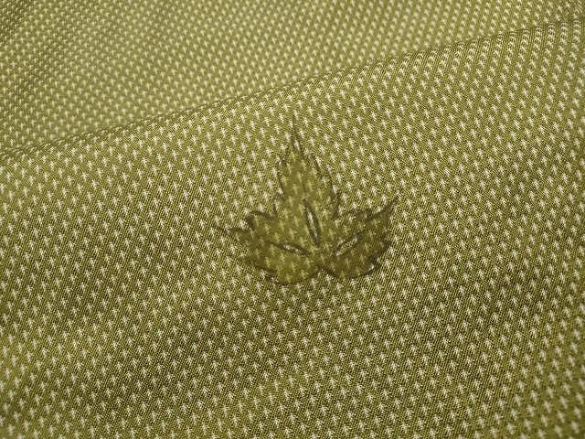 平和屋着物■上質なお召　舞葉文　正絹　逸品　CAAJ5126yk