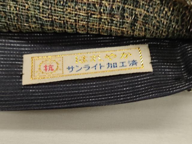 平和屋着物●六通柄袋帯 献上市松取文 金銀糸 正絹 逸品 CAAJ6093ak