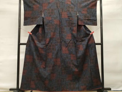 平和屋着物■上質な紬 吉祥花文 正絹 逸品 CAAJ7988ch