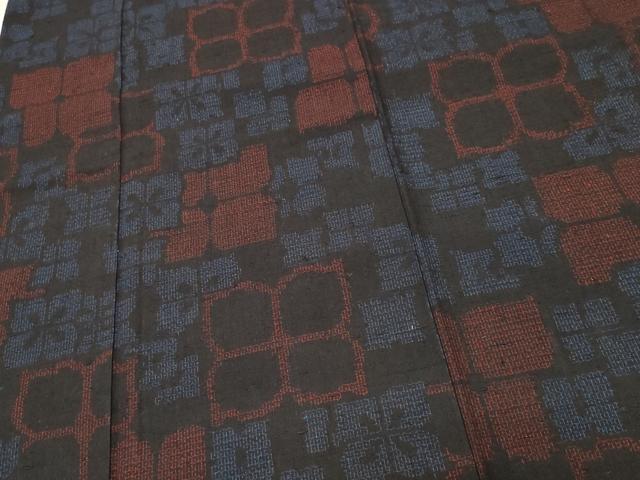 平和屋着物■上質な紬 吉祥花文 正絹 逸品 CAAJ7988ch