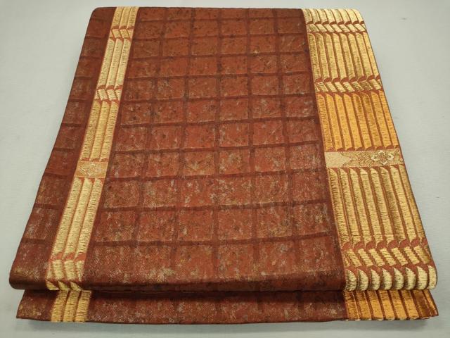 平和屋着物◎六通柄袋帯 吉祥文 金糸 引箔 正絹 逸品 CAAJ8114ku