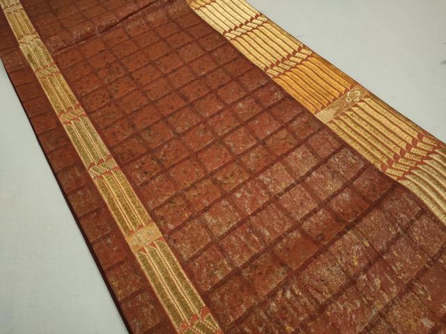 平和屋着物◎六通柄袋帯 吉祥文 金糸 引箔 正絹 逸品 CAAJ8114ku