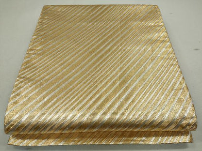 平和屋着物◎全通柄袋帯 斜線文 金銀糸 正絹 逸品 CAAJ8123ku