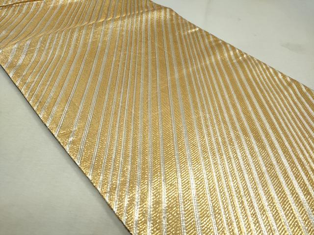 平和屋着物◎全通柄袋帯 斜線文 金銀糸 正絹 逸品 CAAJ8123ku