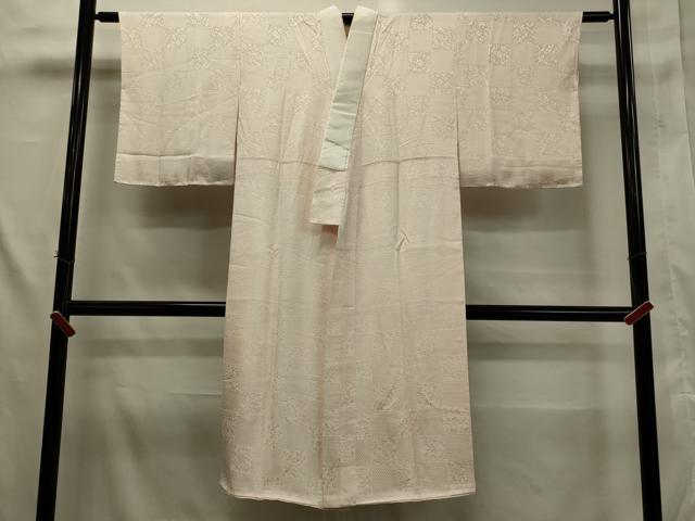 平和屋着物■長襦袢 袷 市松花唐草地紋 正絹 逸品 CAAJ8155ku