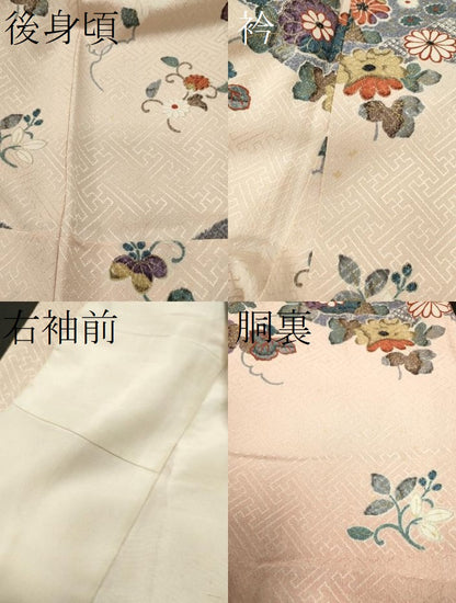 平和屋着物■付下げ　吉祥草花文　暈し染め　正絹　逸品　CAAJ8708ze