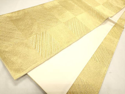 平和屋着物◎六通柄袋帯 斜線文 金糸 逸品 CAAJ9615oy