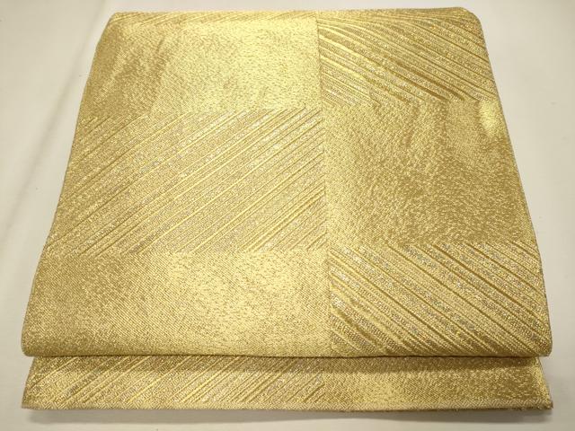 平和屋着物◎六通柄袋帯 斜線文 金糸 逸品 CAAJ9615oy