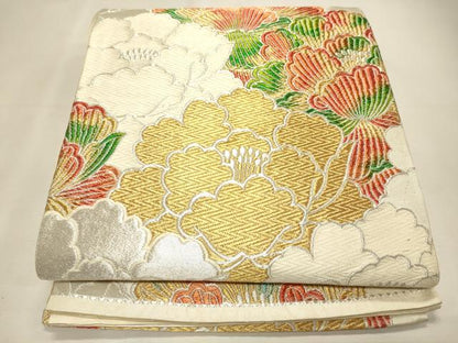 平和屋着物◎六通柄袋帯 舞花文 金銀糸 逸品 CAAJ9631oy
