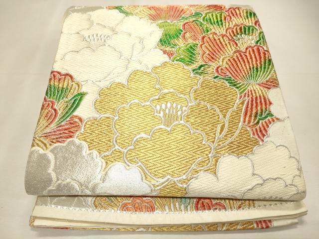 平和屋着物◎六通柄袋帯 舞花文 金銀糸 逸品 CAAJ9631oy