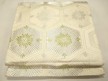 平和屋着物◎六通柄袋帯 亀甲繋松葉文 銀糸 逸品 CAAJ9661oy