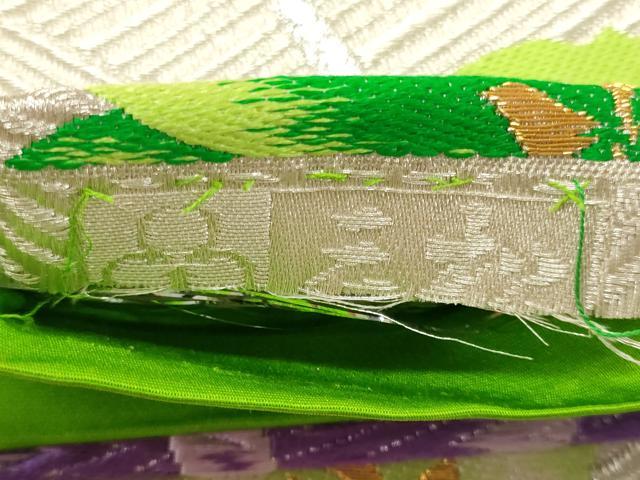 平和屋着物◎六通柄袋帯 唐織 杜若 金銀糸 逸品 CAAJ9690oy