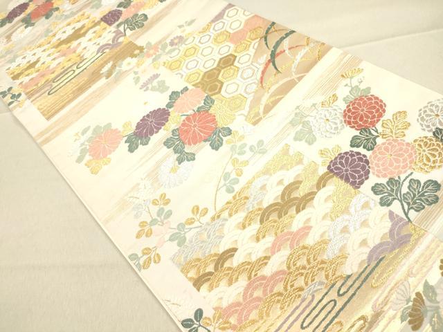 平和屋着物◎六通柄袋帯 唐織名錦遺芳 金銀糸 逸品 CAAJ9712oy