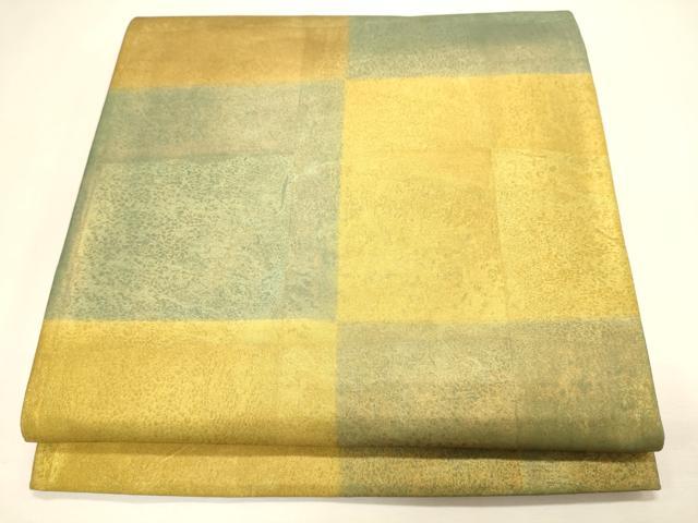 平和屋着物◎全通柄袋帯 霞文 金糸 逸品 CAAJ9734oy