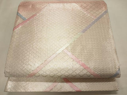 平和屋着物◎六通柄袋帯 吉祥文 銀糸 やまと誂製 正絹 逸品 CAAJ9866oy