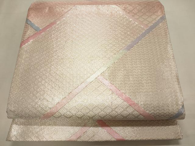 平和屋着物◎六通柄袋帯 吉祥文 銀糸 やまと誂製 正絹 逸品 CAAJ9866oy