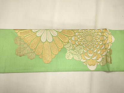 平和屋着物◎九寸名古屋帯 菱花文 金銀糸 正絹 逸品 CAAJ9931oy