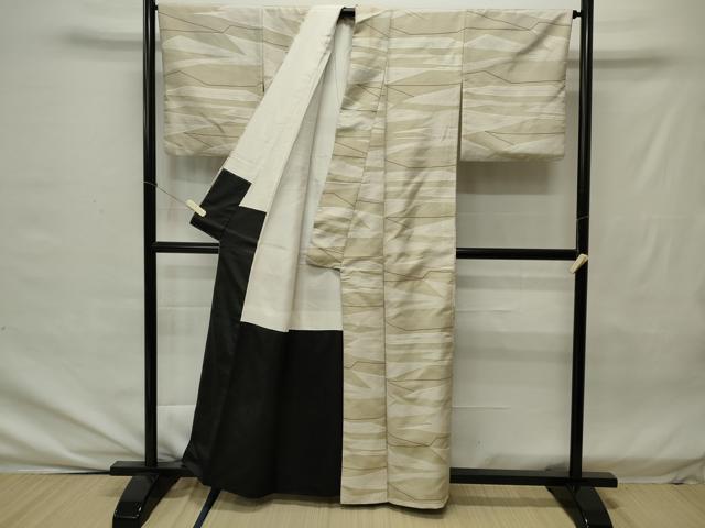 平和屋着物■上質なお召　吉祥文　正絹　逸品　CAAK0376in