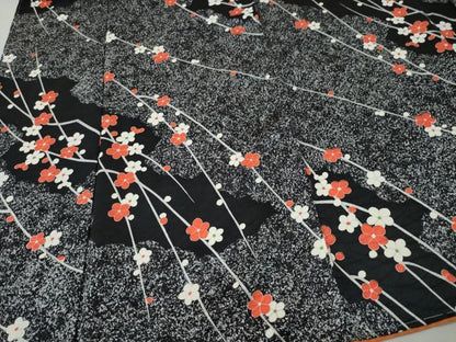 平和屋着物■上質な小紋　枝花文　正絹　逸品　CAAK1220vf