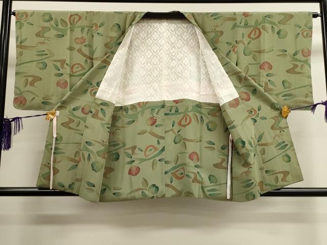 平和屋着物■道行コート 枝花文 暈し染め 正絹 逸品 CAAK3854dy