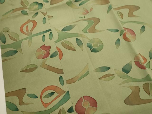 平和屋着物■道行コート 枝花文 暈し染め 正絹 逸品 CAAK3854dy