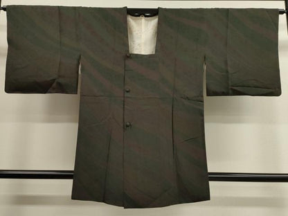 平和屋着物■道行コート 草花文 正絹 逸品 CAAK3876dy