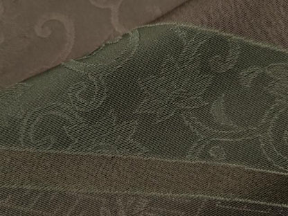 平和屋着物■道行コート 草花文 正絹 逸品 CAAK3876dy