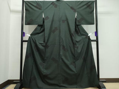平和屋着物●本場大島紬 9マルキ 吉祥文 正絹 逸品 CAAK4387vf
