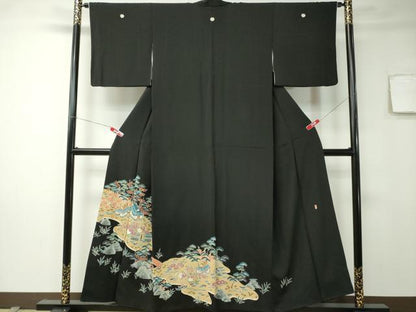 平和屋着物■豪華黒留袖 作家物 風景文 正絹 逸品 CAAK8274ev