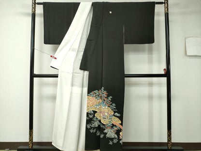平和屋着物■豪華黒留袖 作家物 風景文 正絹 逸品 CAAK8274ev