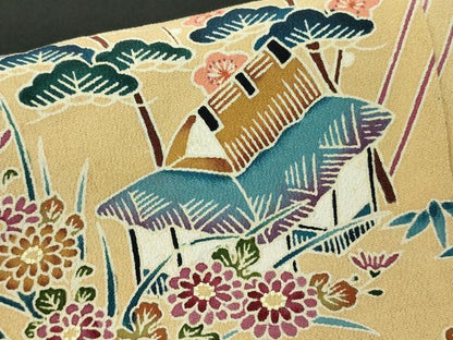 平和屋着物■豪華黒留袖 作家物 風景文 正絹 逸品 CAAK8274ev