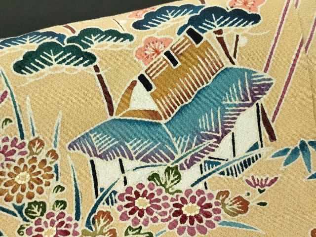 平和屋着物■豪華黒留袖 作家物 風景文 正絹 逸品 CAAK8274ev