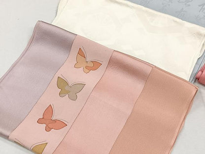 平和屋着物★和装小物　上質な帯揚げ10枚セット　刺繍　桜　舞蝶文　麻の葉　ぼかし染　金彩　丹後ちりめん　逸品　CAAL0420xi