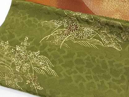 平和屋着物★和装小物 上質な帯揚げ10枚セット 絞り 青梅波 菊 金彩 逸品 CAAL0421xi