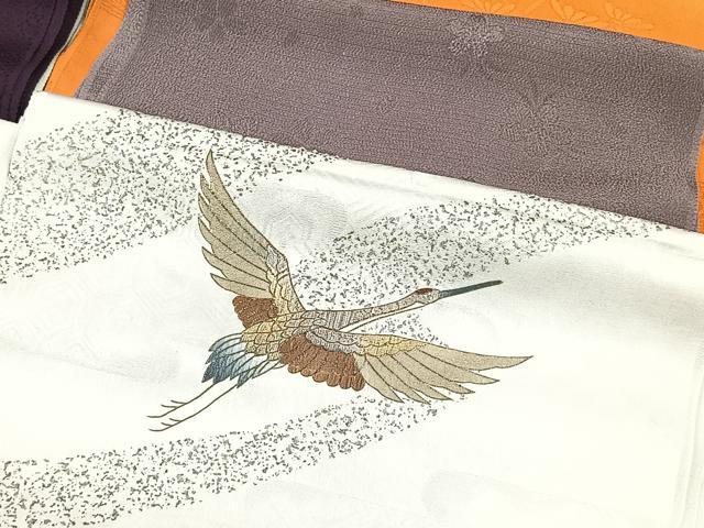 平和屋着物★和装小物　上質な帯揚げ10枚セット　刺繍　舞花文　飛鶴　ぼかし染　金彩　丹後ちりめん　逸品　CAAL0428xi