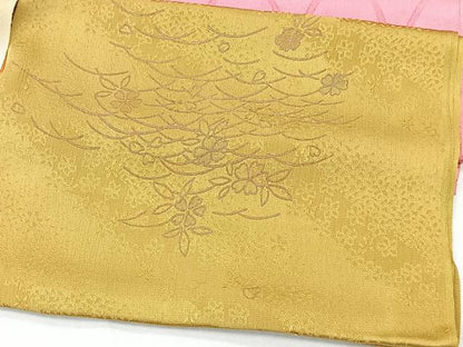 平和屋着物★和装小物　上質な帯揚げ10枚セット　刺繍　立涌花文　ぼかし染　金彩　未使用あり　逸品　CAAL0429xi