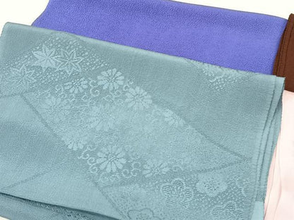平和屋着物★和装小物　上質な帯揚げ10枚セット　刺繍　立涌花文　ぼかし染　金彩　未使用あり　逸品　CAAL0429xi