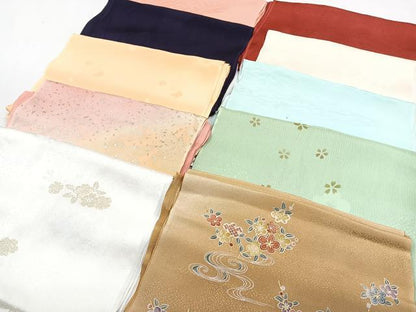 平和屋着物★和装小物　上質な帯揚げ　10枚セット　逸品　CAAL0710xi