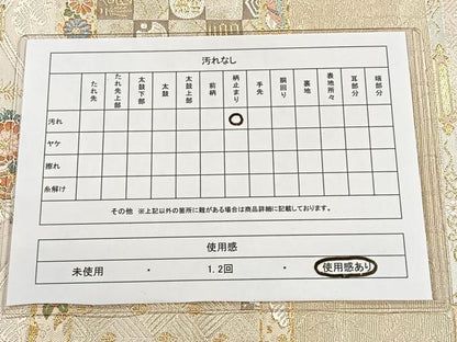 平和屋着物◎六通柄袋帯 唐織 菱天井草花文 金糸 正絹 逸品 CAAL2420ua