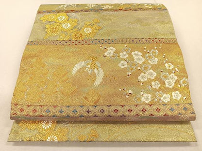 平和屋着物◎六通柄袋帯 王朝蒔絵 金銀糸 引箔 正絹 逸品 CAAL2616ua