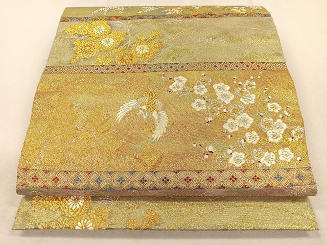平和屋着物◎六通柄袋帯 王朝蒔絵 金銀糸 引箔 正絹 逸品 CAAL2616ua