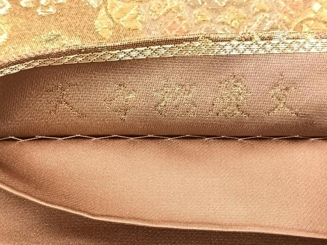 平和屋着物◎六通柄袋帯 色紙花文 金銀糸 引箔 正絹 逸品 CAAL2652ua