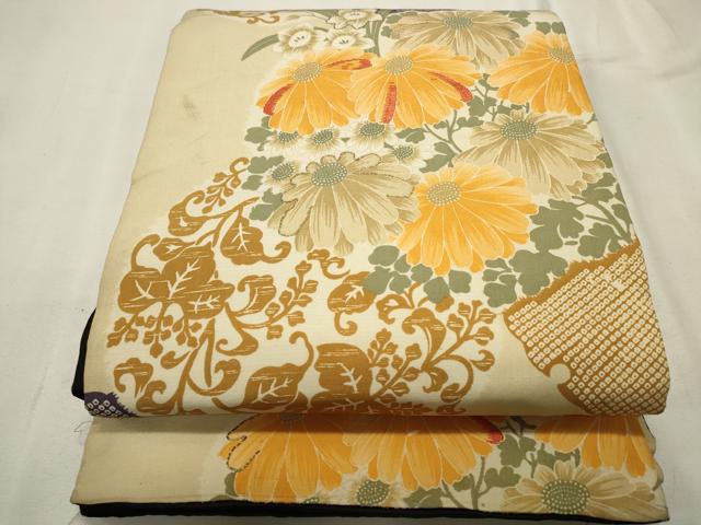 平和屋着物■六通太鼓柄京袋帯 駒刺繍 雪輪花唐草文 金糸 正絹 逸品 CAAL2996in