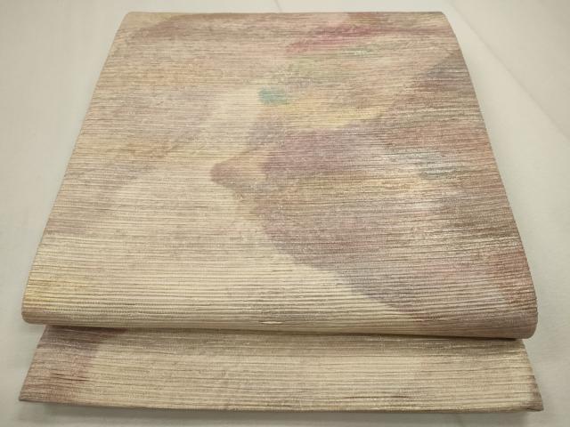 平和屋着物■六通柄袋帯 霞文 金糸 正絹 逸品 CAAL3029in